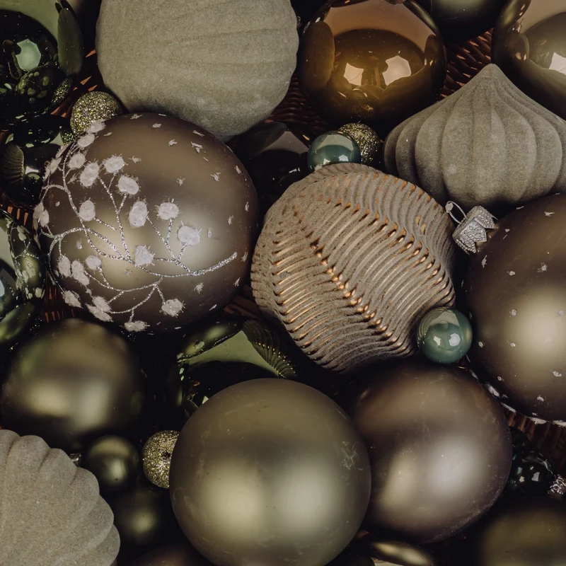 Boules de Noël - assortiment vert